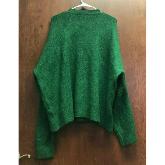 Dilvin Knit Sweater Green Made In Turkey Sz Lg - Picture 2 of 5